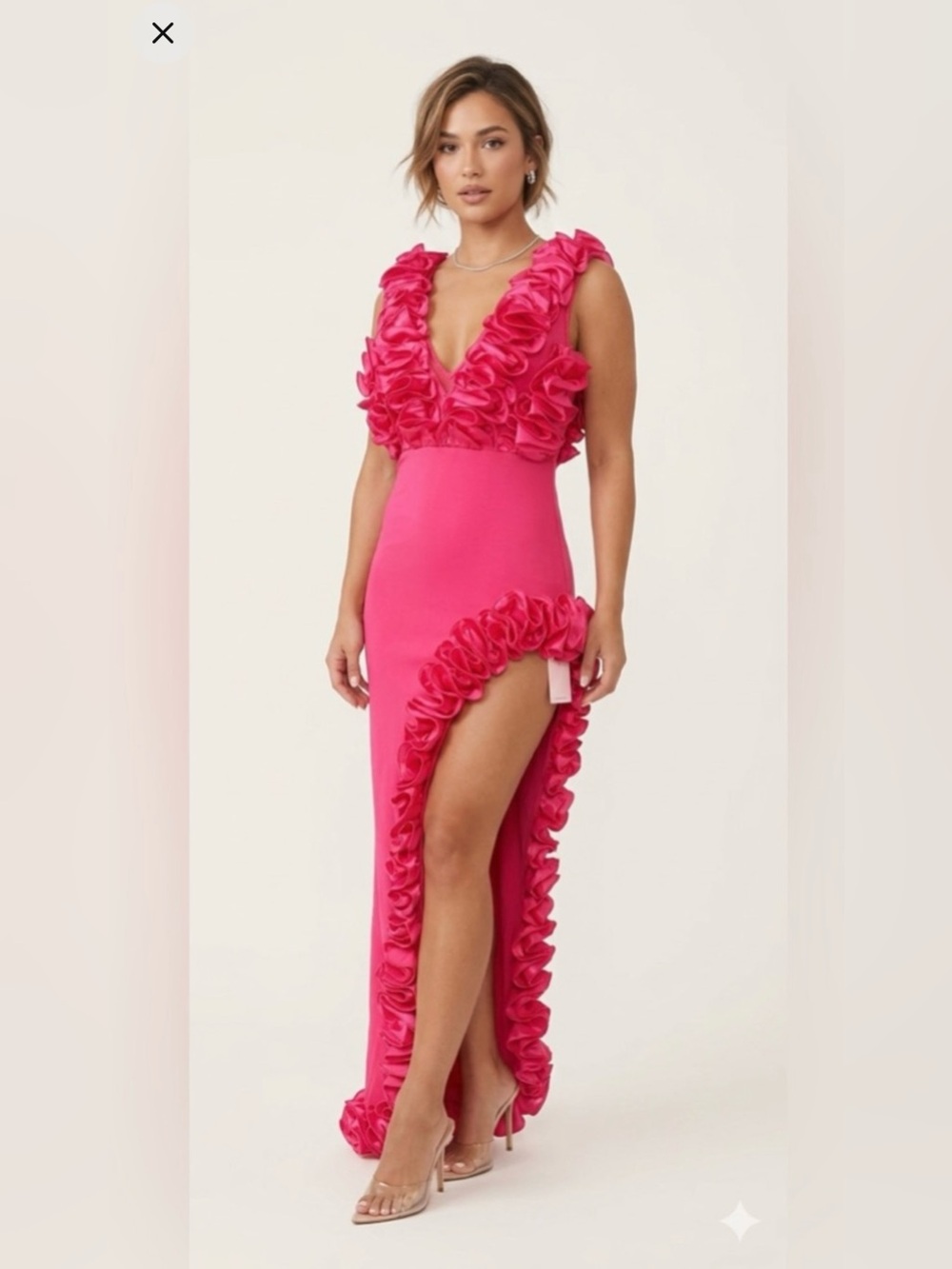 Micas Pink Ruffle Dress